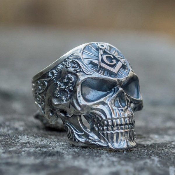 Men's Silver Skull Ring | Shop Handcrafted Silver Death Skull Rings for Men|  LUGDUN ARTISANS