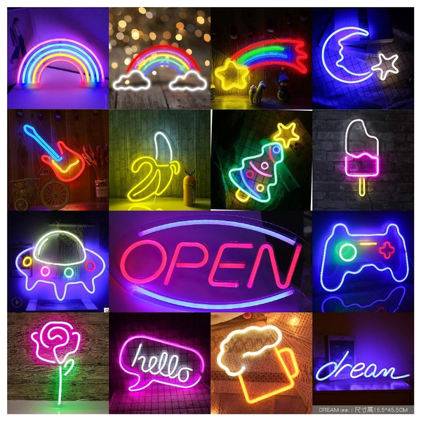 Neon Signs for Bedroom Wall Decor LED Sign Light Game Neon Sign