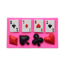 Card, Poker, Baking, Silicone