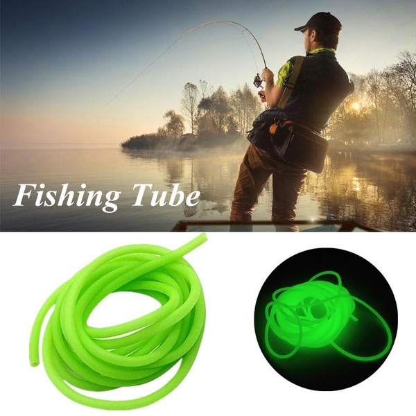 4 Meters Fishing Rig Hook Line Accessories Diameter 1mm Soft Silicone  Fishing Sleeves Luminous Fishing Tube