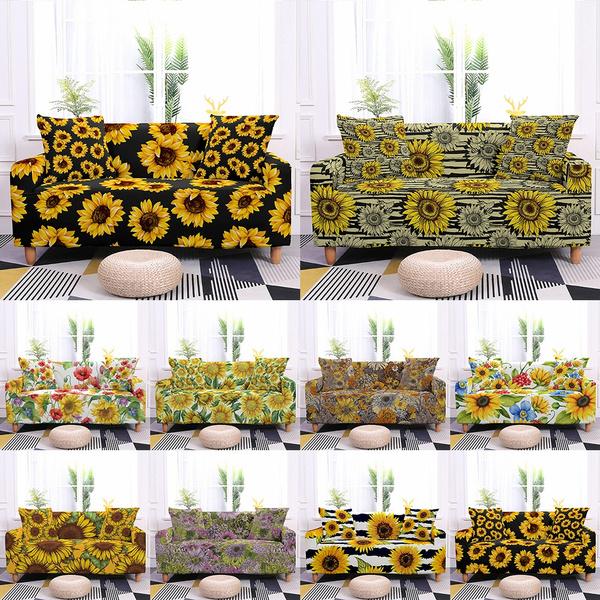 Home Living Sunflower Slipcovers Elastic Couch Cover Sofa Cover Stretch  Living Room Sofa Cover Loveseat Slipcover Armchair Cover Sunflower Sofa  Cover 