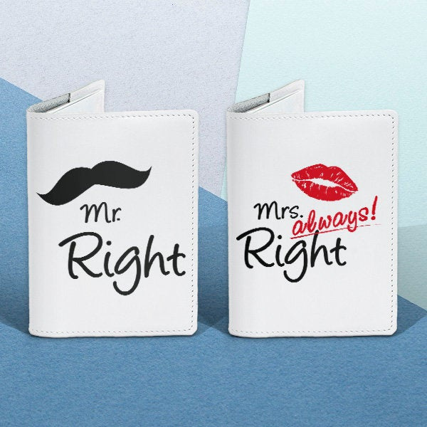 Mr ans Mrs His and hers Couple cases Passport case Travel Wallet
