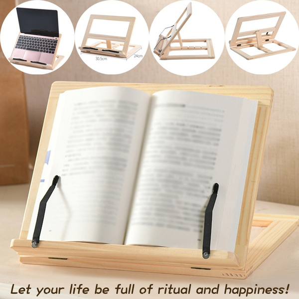 Multifunctional Wooden Book Stand Learn Reading Holder Ipad Laptop Holders Racks For Correct Sitting Posture Child Wish