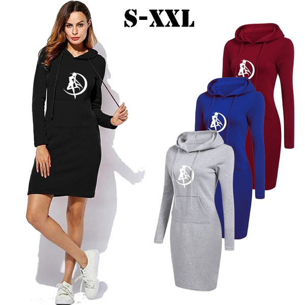 sweater hooded dress