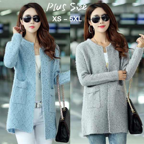 Fashion Women Casual Long Sleeve Knitted Cardigans Autumn Crochet