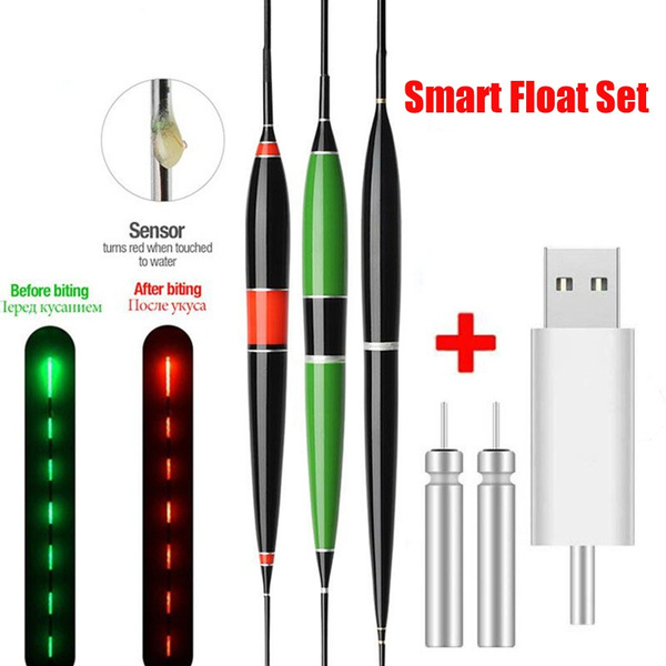 Smart Led Float + Usb Charger Rechargeable Battery Night Fishing Buoy