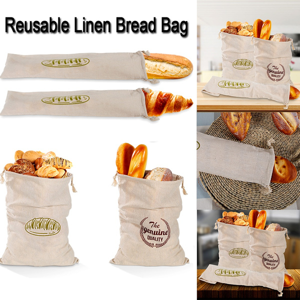 Bun Natural Baguette Storage Sack Storage Bags Food Container Linen Bread Bag Bun Natural Baguette Storage Sack Storage Bags Food Container Linen Bread Bag
