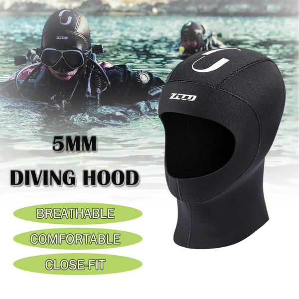 5mm Neoprene Wetsuit Hat Winter Swimming Surfing Kayaking Diving Cap Stretch Cap 