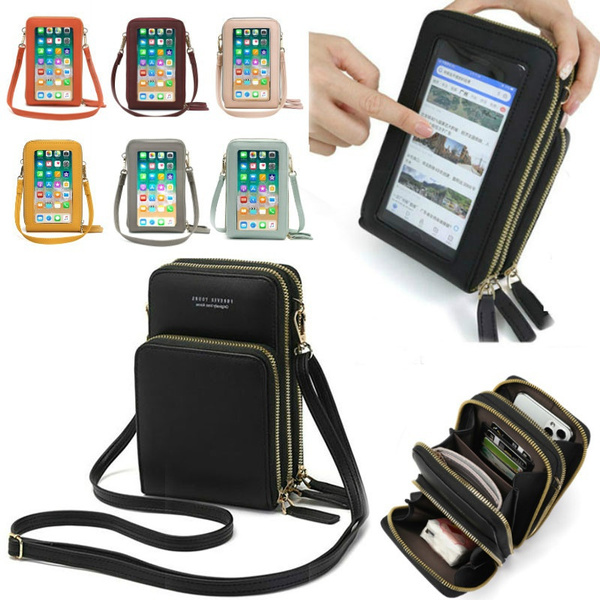 Touch screen rfid discount cell phone purse