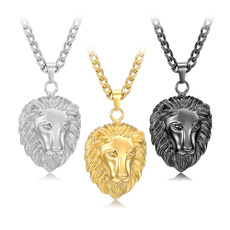 Head, Stainless Steel, gold, Men