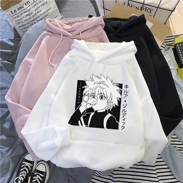 Kawaii Hunter X Hunter Hoodies Sweatshirt Killua Zoldyck Anime Manga Black Hoodies Bluzy Tops Clothes Wish