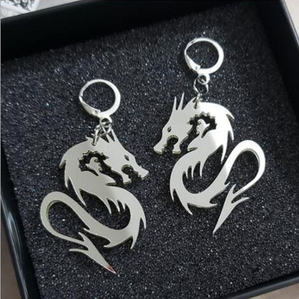 dragon dangle earrings