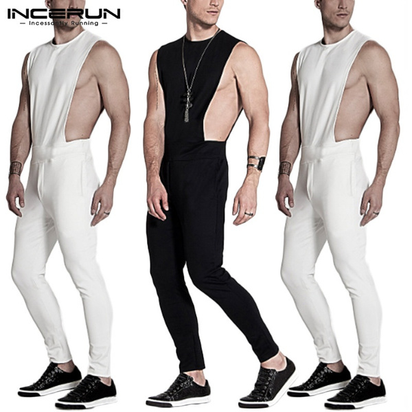 sleeveless jumpsuit men