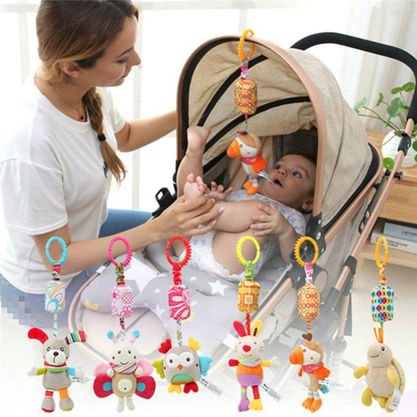 New Hot Infant Toy Mobile Baby Plush Toy Bed Wind Chimes Rattles Bell