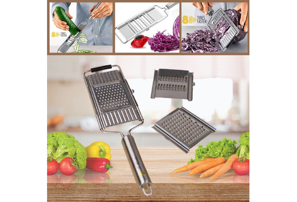 Multi-Purpose Vegetable Slicer Peeler Stainless Steel Grater Shredder Cut  Set~~