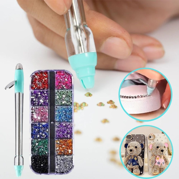 Diamond Painting Embroidery Pen, 5D Magic Dots Rhinestone Applicator  Accessories Tool Kit, Blingaholic Embroidery Accessory Tools, Drawing  Stitch Multifunction Diamonds Hand Embroidary Paintings, Manual Nail Art  Tips Shiny Manicure Bling Nails Transfer