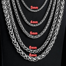 Men, Chain, titanium steel necklace, necklace charm