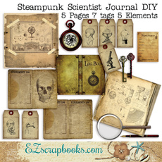 Steampunk, Journal, diy, Kit