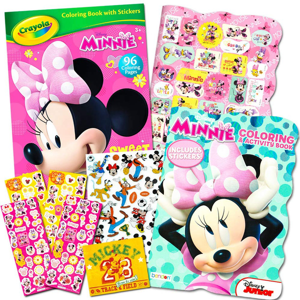 Disney Minnie Mouse Coloring Book Set with Stickers 2 Deluxe Coloring Books and over 150 Stickers Bendon Publishing 