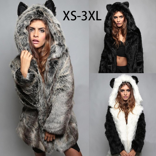 wolf fur hoodie