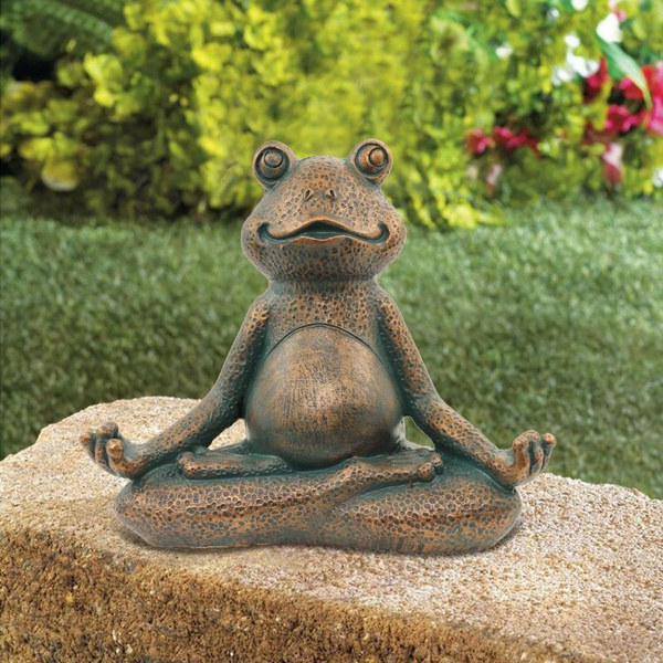 Details about   PWFE Meditating Yoga Frog Statues Garden Lawn Ornament Yard Decor Outdoor 