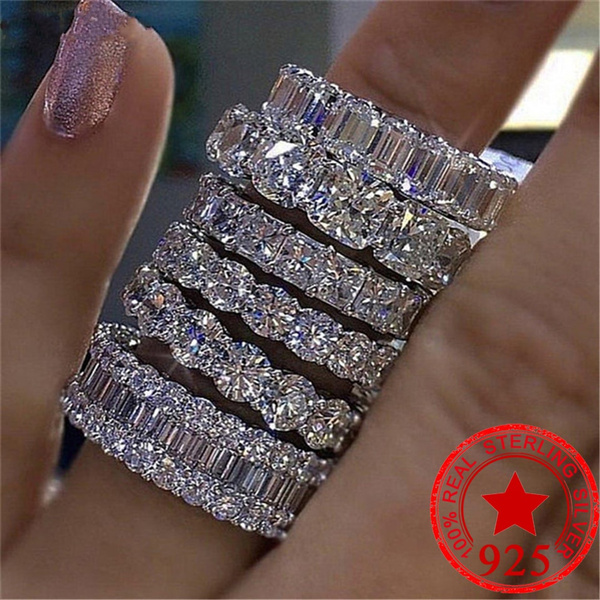 Large 2025 eternity rings