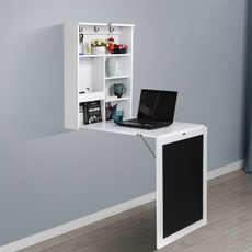 wallmounteddesk, storagetable, bookcase, Laptop