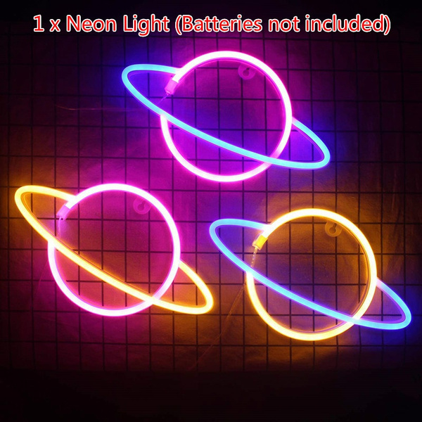 Led Neon Sign Lamp Universe Panel Wall Light Home Party Room Bar Decoration Uk Wish - Neon Wall Lights Uk