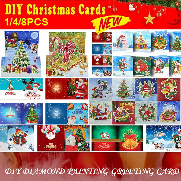 8/4/1pcs DIY Special Shaped Diamond Painting Embroidery Christmas