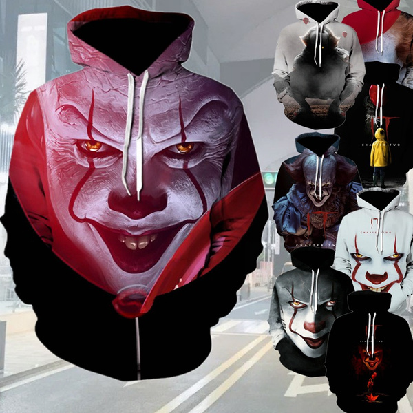 pennywise 3d moletom com capuz