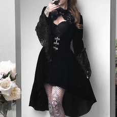 GOTHIC DRESS, steampunkdres, Cosplay, Lace