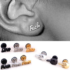 Mens Earrings, Steel, stainless steel earrings, Украшения