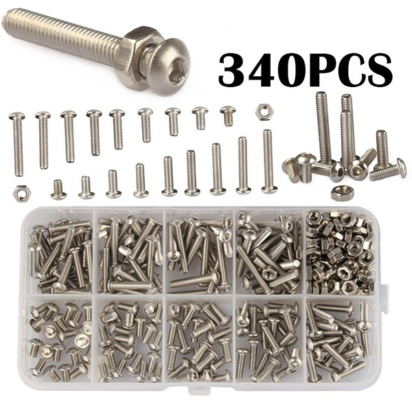 Set Assortito 280 Pezzi Di Viti A Testa Cilindrica Con Esagono Incassato M3x3mm – Acciaio 12.9 Nero