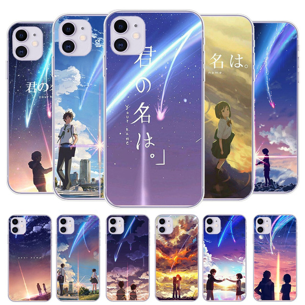 Japanese Anime Your Name Kimi No Na Wa Colorful Smart Phone Case TPU Covers  for Iphone12 IPhone 11 Pro Max 8 Plus 7 Plus 6S 5S SE Plus X XS MAX XR