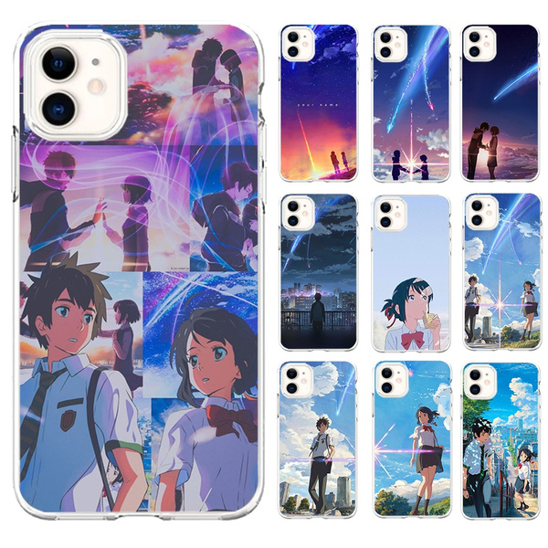 Simple Design Anime Anime Your Name Kimi No Na Wa Couple Phone Case TPU  Covers for Iphone12 IPhone 11 Pro Max 8 Plus 7 Plus 6S 5S SE Plus X XS MAX