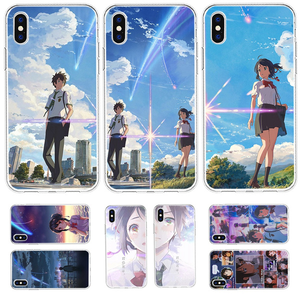 Fashion Japanese Anime Your Name Couple Phone Case TPU Covers for Iphone12  IPhone 11 Pro Max 8 Plus 7 Plus 6S 5S SE Plus X XS MAX XR Coque Concha and  Samsung