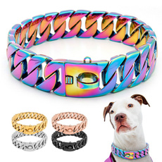 strongmetaldogchain, Steel, Medium, Dog Collar