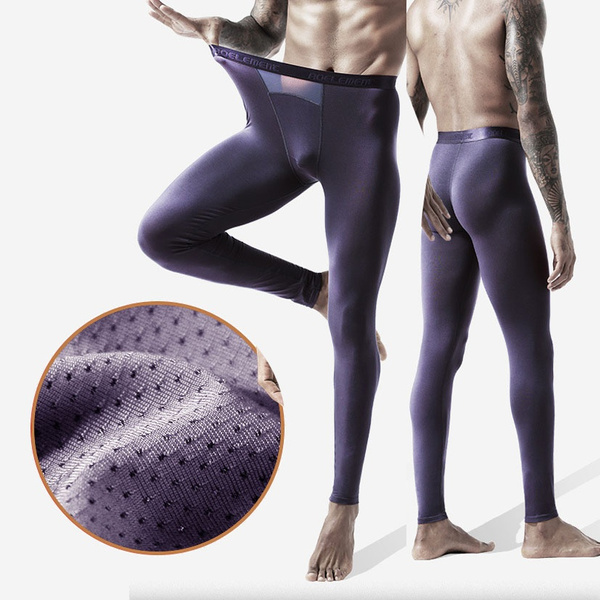 Sexy Men's Thermal Underwear Pants Winter Warm Long Johns Leggings Base  Layer