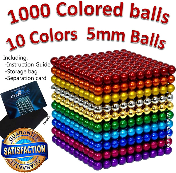 Office Desk Toy /& Stress Relief for Adults 1000-10Colors 5MM Set of 1000 Magnets Sculpture Building Blocks Toys for Intelligence Learning Development and Creative Educational Toy