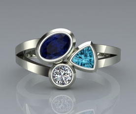 Sterling, King, DIAMOND, wedding ring