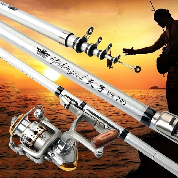 2021 NEW Fishing Rod and Reel Set Carbon Fiber Portable Telescopic