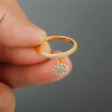 goldplated, Engagement Ring, gold, Silver Ring