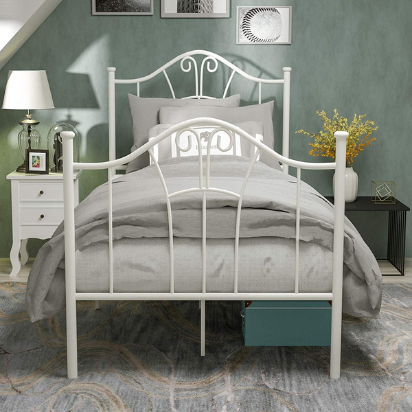 Mecor Twin Xl Size Metal Bed Frame, Twin Xl Metal Bed Frame With Headboard