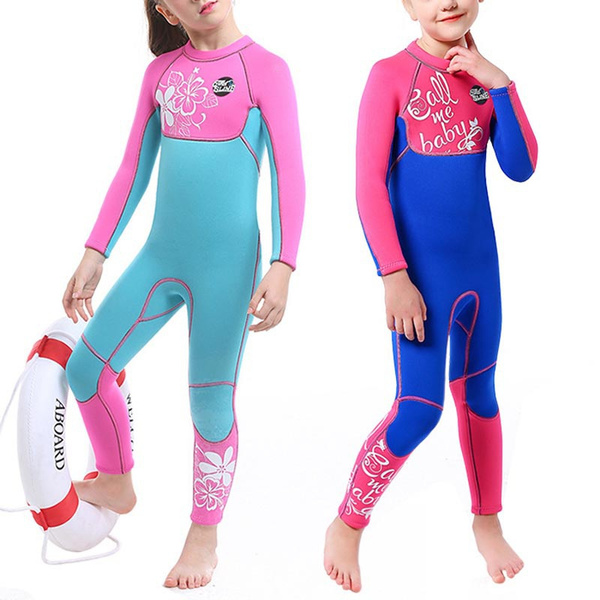 Neoprene 3mm Children Kids Girls Full Length Wetsuit Swim Surf Scuba ...