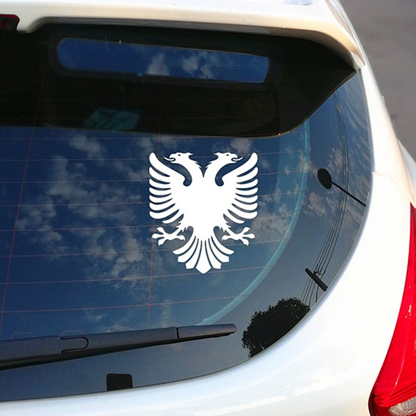 6" Tall Albanian Eagle Stickers Decal Albanian Flag Eagle Crest Die Cut