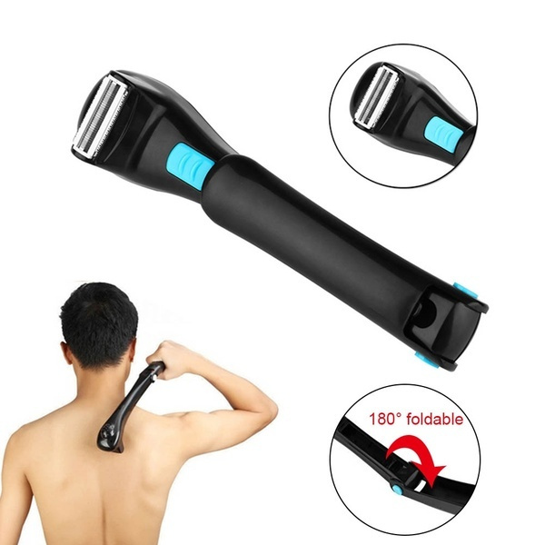 Electric Shaver Manual Back Hair Remover PainFree Foldable Long Handle