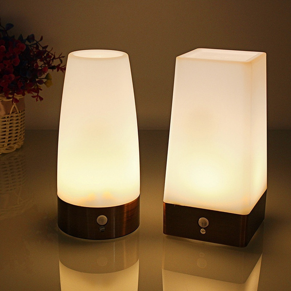 Retro Bedside Table Lamps Wireless Led, Wireless Battery Powered Table Lamps