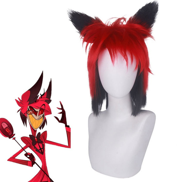 New Hazbin Cosplay Hotel ALASTOR Cosplay Wigs Hair Props Halloween Carnival  Christmas Costumes Accessories