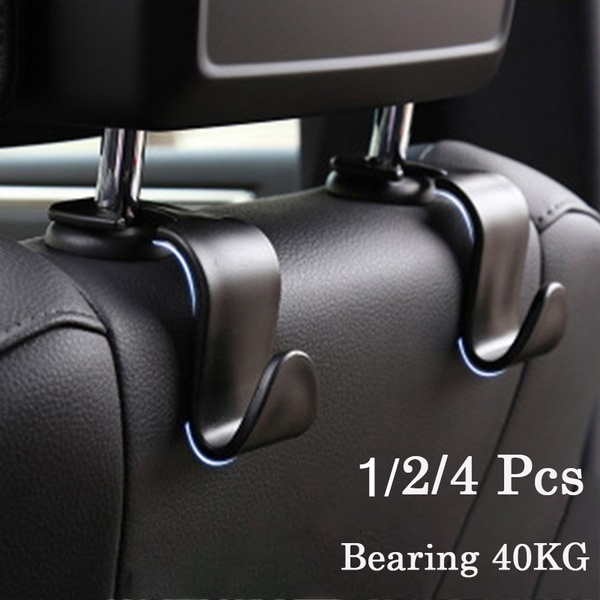 1/2/4Pcs Car Vehicle Back Seat Hook Rear Headrest Organizer Hanger