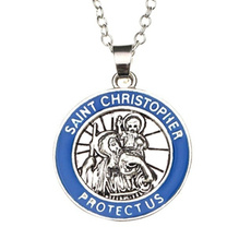 mens necklaces, Christian, travelernecklace, Gifts